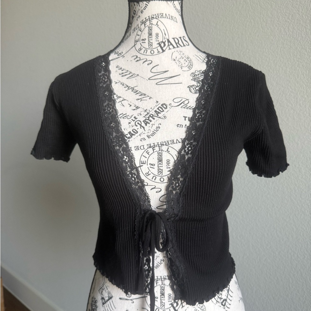 Forever 21 Black Knit Cardigan